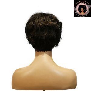 center wig machine made black wig remy hair tc041