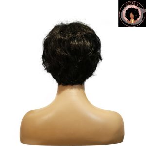 center wig machine made black wig remy hair tc16