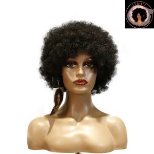 center wig machine made black wig remy hair tc010