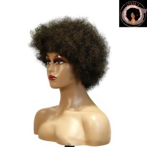 center wig machine made black wig remy hair 2301