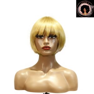 center wig machine made color wig remy hair