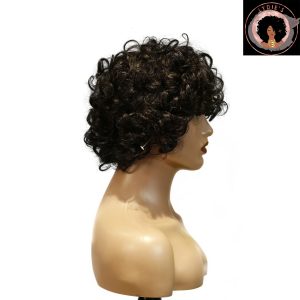 center wig machine made black wig remy hair tc002