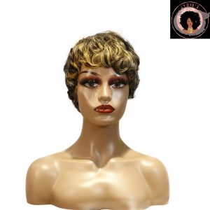 center wig machine made wig remy hair h030