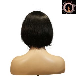 center wig machine made black wig remy hair h009