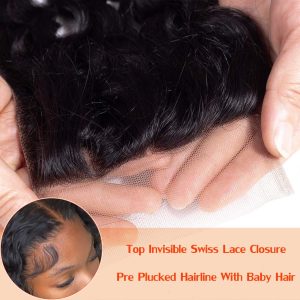 center wig remy hair 4x4 jerry curly closure