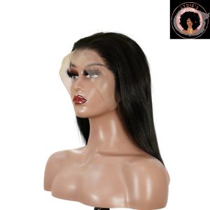 center wig 13x4 straight bob lace front wig natural black asian raw hair