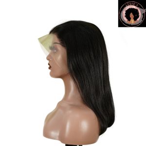 center wig 13x4 straight bob lace front wig natural black asian raw hair