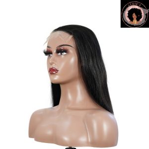 center wig natural black asian raw hair 5x5 hd lace closure straight bob human hair wig