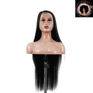center wig 13x4 straight lace front wig natural black remy hair