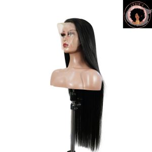 center wig 13x4 straight lace front wig natural black remy hair