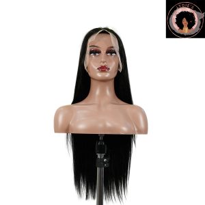 center wig 13x6 double drams straight lace front wig black remy hair
