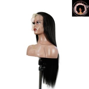 center wig 13x6 double drams straight lace front wig black remy hair