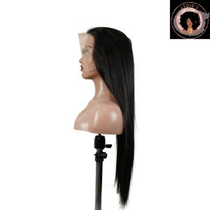 center wig 13x6 double drams straight lace front wig black remy hair