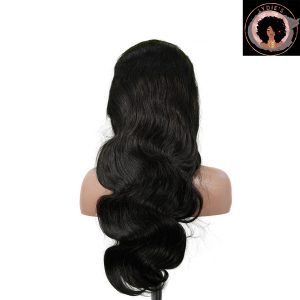 center wig natural black asian raw hair 13x6 hd lace front wig body wave human hair wig