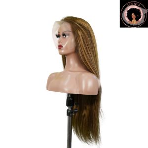 center wig 13x4 straight lace front wig m4&27 highlight remy hair 26 inch