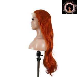 center wig 13x4 straight lace front wig 350 orange 26 inch remy hair