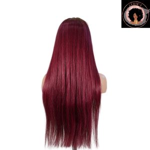 center wig 13x4 straight lace front wig 99j color 26 inch remy hair