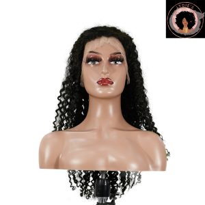center wig 13x4 jerry curly lace front wig natural black remy hair