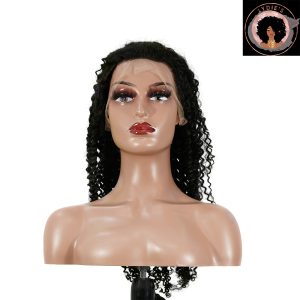 center wig 13x4 kinky curly lace front wig natural black remy hair