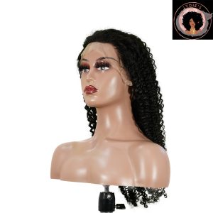 center wig 13x4 kinky curly lace front wig natural black remy hair