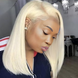 center wig 13x4 straight bob lace front wig 613 remy hair