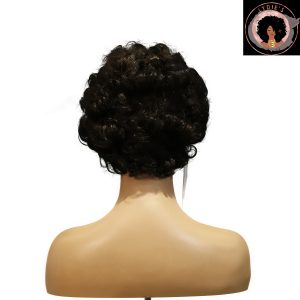 center wig machine made black wig remy hair tc064